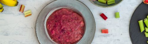 Healthy rhubarb compote